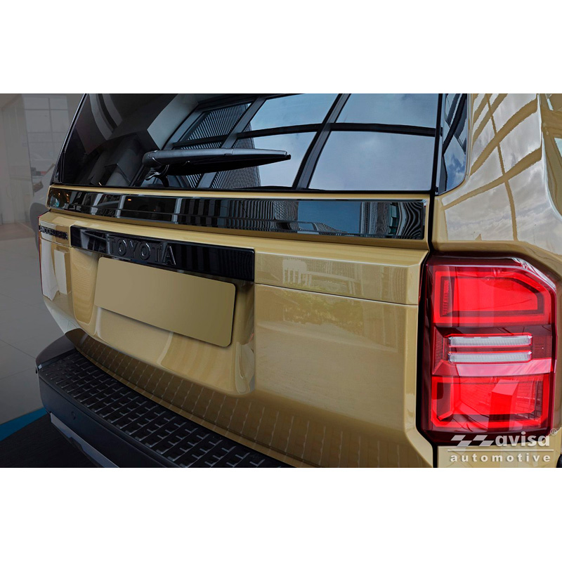 Avisa Black Chrome Stainless Steel Tailgate Trim  Toyota Landcruiser (J25) 2024-