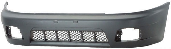VoorBumper Chevrolet Lanos, 00-04 MAT/ZWART