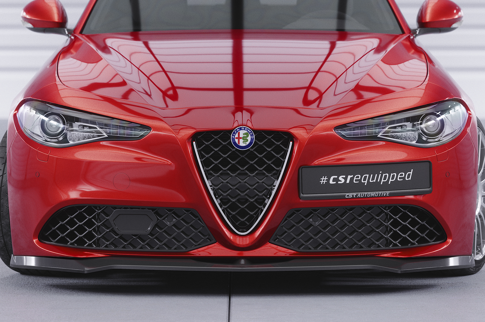 Voorspoiler Alfa Romeo Giulia CSR Glans Zwart
