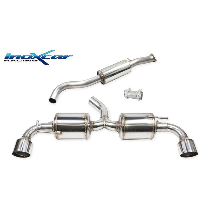 100% Inox Double Sport Exhaust  Toyota GR Yaris 1.6 (261HP) 2020- Ø65mm Left/Right 100mm Racing (TIG Welded)