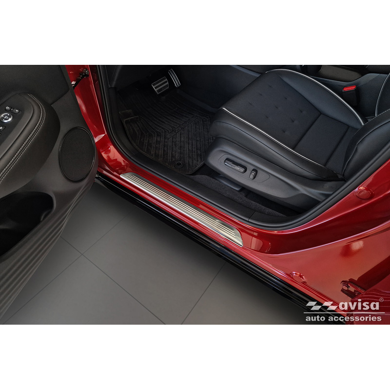 Inox door sill protectors  Honda ZR-V (RZ4) 2023- - 'Lines' - 4-pieces