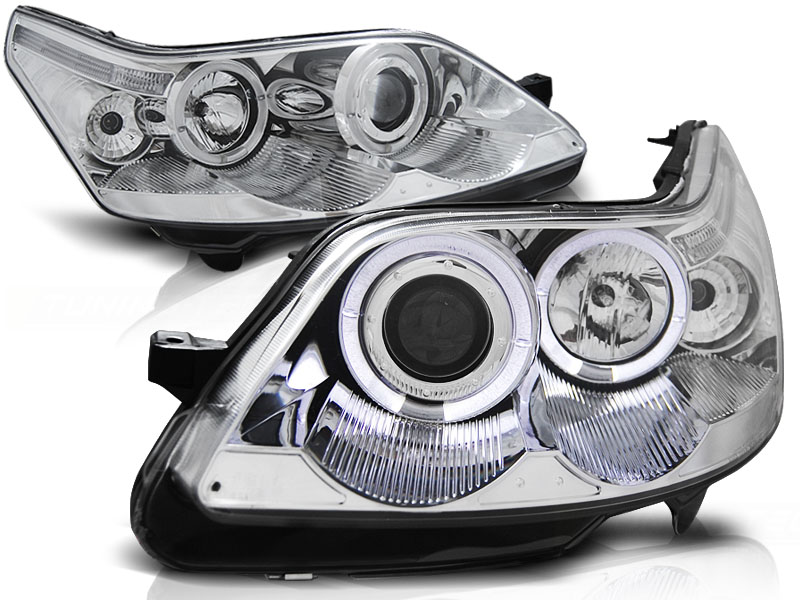 Koplampen Citroen C4 Angel Eyes chroom