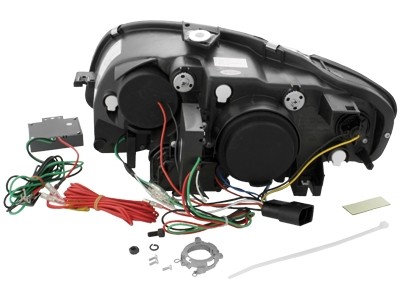 Koplampen Audi A4 B7 04-08 Devil Eyes real DRL LED Zwart