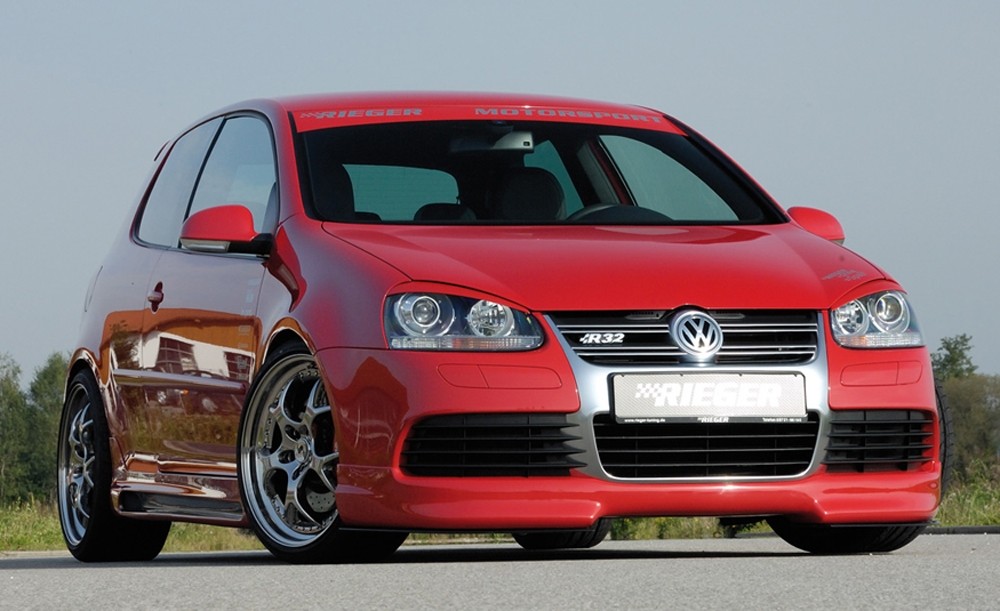 Voorspoilerlip VW Golf V voor R32 Frontbumper Rieger