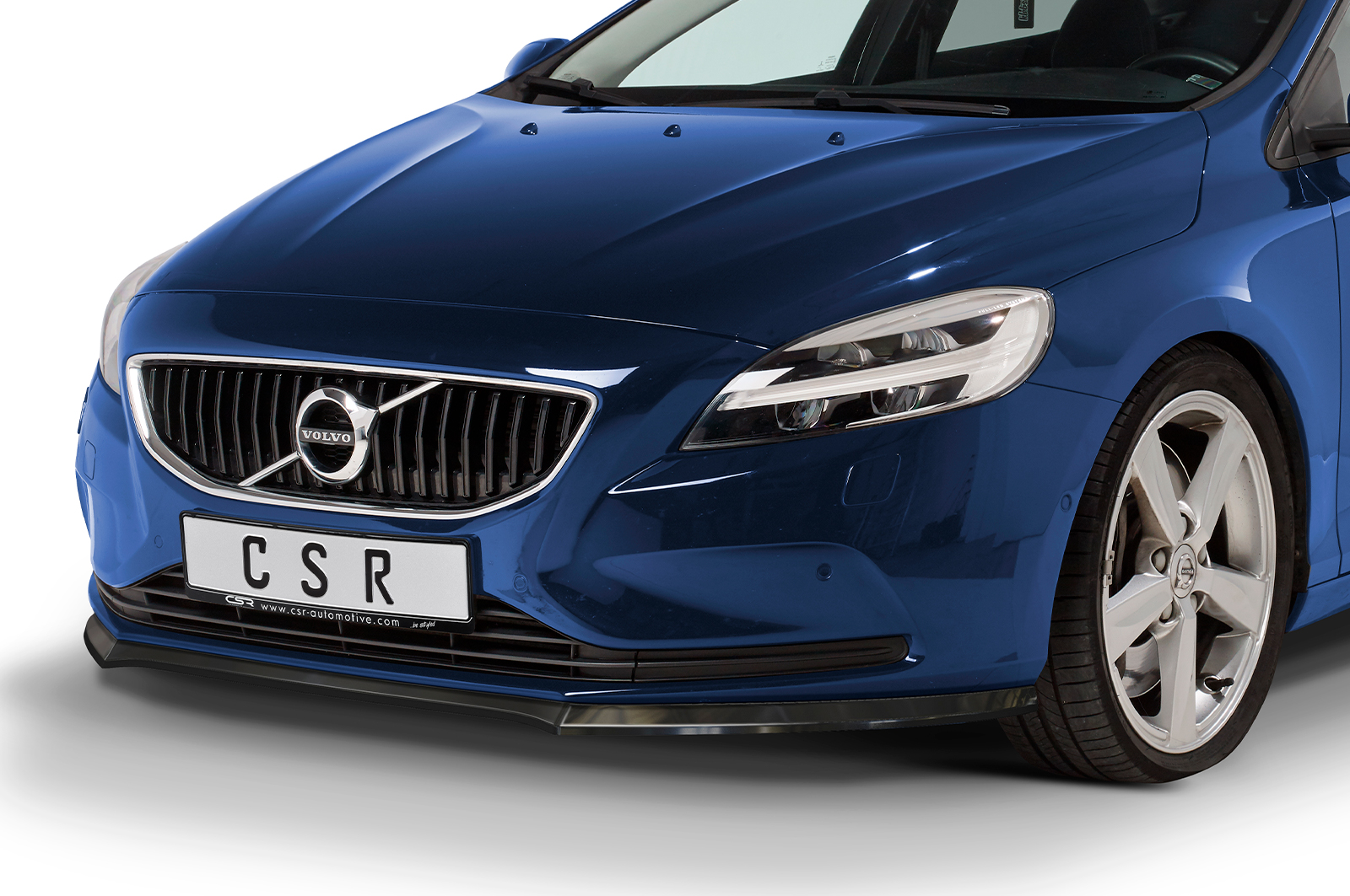 Voorspoiler Volvo V40 CSR glans Zwart
