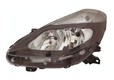 koplamp, H7+H7, elektr verstelb, zwart, links Renault Clio, 2009
