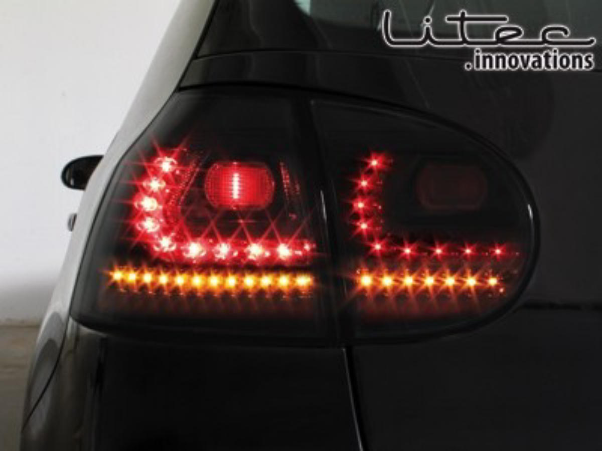 Achterlichten VW Golf V LED Dynamic GTI design Zwart