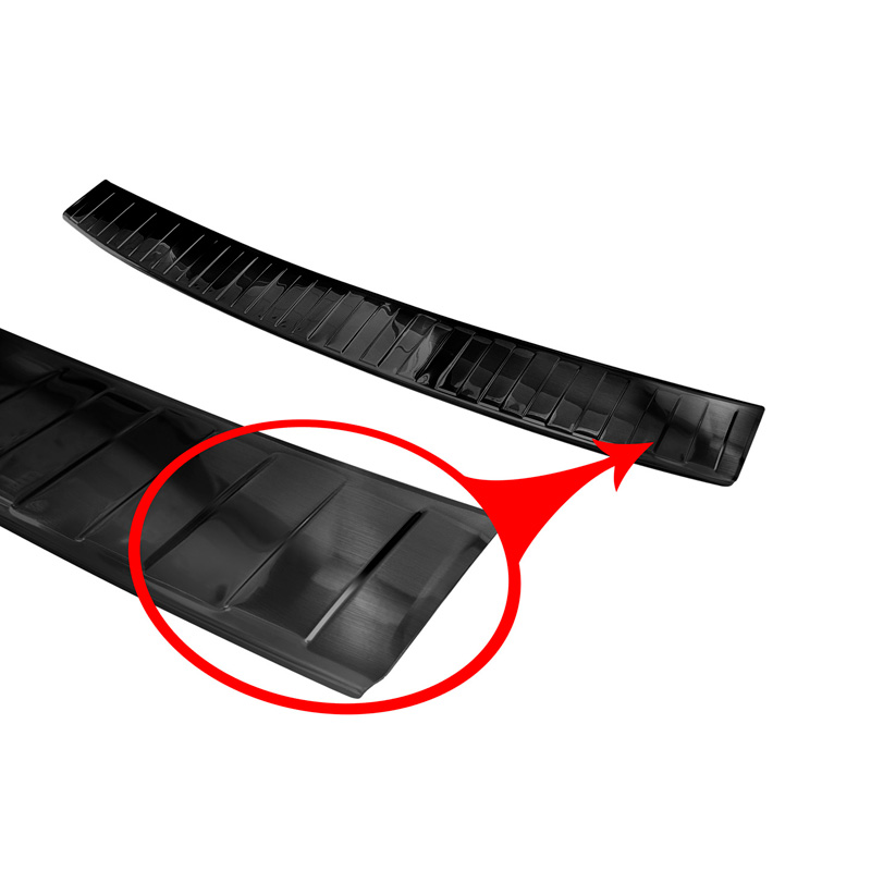 Zwart RVS Achterbumperprotector  Skoda Kamiq 2019- 'Ribs'