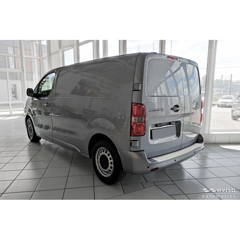 Avisa Stainless Steel Powdercoated Rear bumper protector  Citroën Jumpy & Spacetourer / Peugeot Expert & Traveller / Toyota Proace 2016- / Opel Vivaro & Zafira Life 2019- (L1) 'Soft Silver'