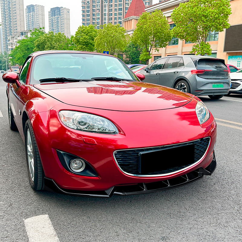 Front spoiler lip  Mazda MX-5 (NC) Facelift 2009-2015 (Glossy Black ABS)