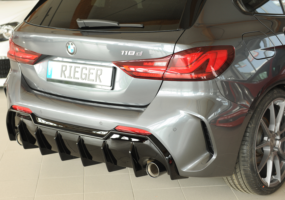 Diffuser BMW 1 Serie F40 Rieger Glans Zwart