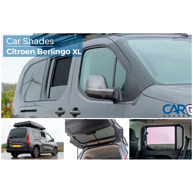 Set Car Shades  Citroen Berlingo Multispace 2018- (only with fixed tail gate window) (6-pieces)