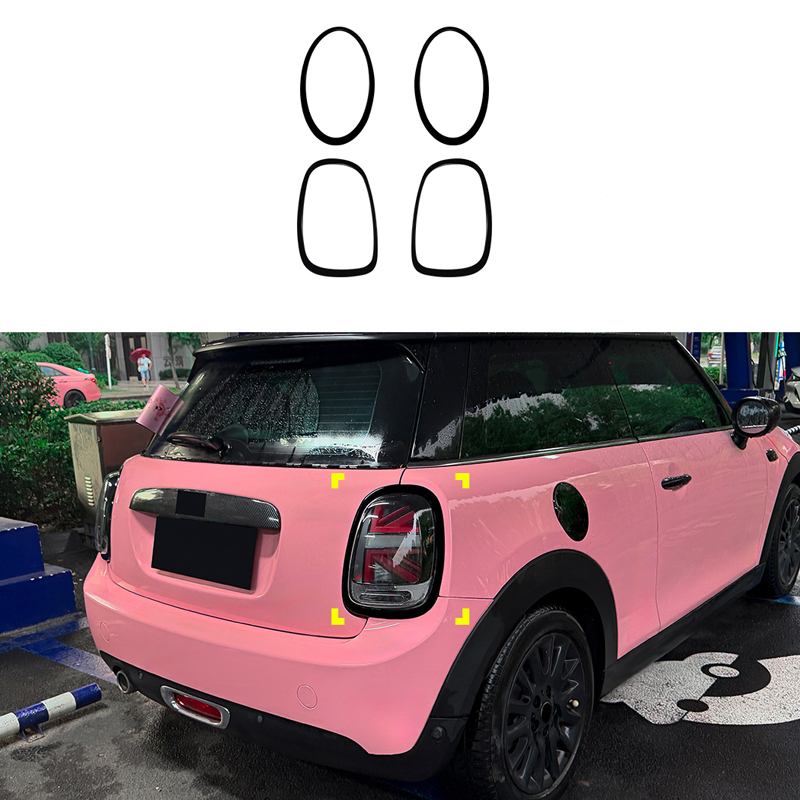 Koplamp- & Achterlichtframes  Mini One/Cooper/S/Cabrio F55/F56/F57 2013-2024 - set à 4 stuks (ABS Glanzend zwart)