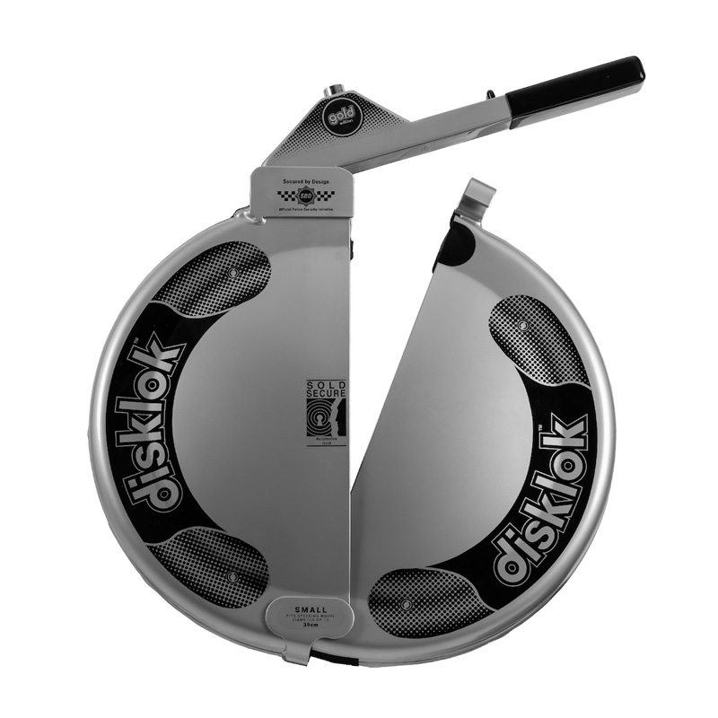 Disklok Steering Wheel Lock 'Gold Edition' - Size Small - 35-39cm - Silver - SCM MP-03 approved