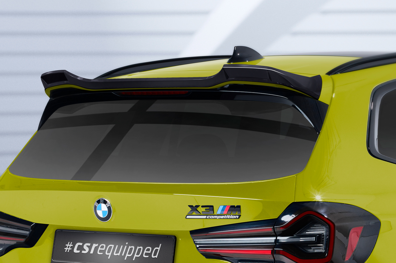 Spoiler BMW X3M F97 FL CSR Glans Zwart