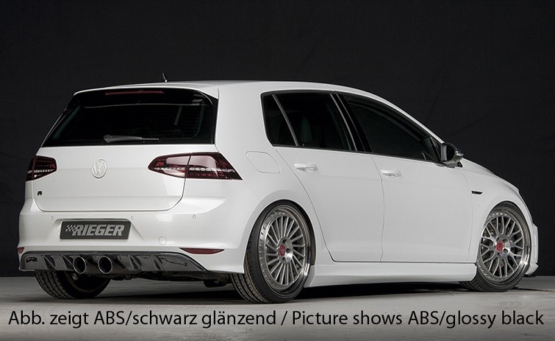 Achterbumper Diffusor Carbon-look Rieger VW Golf R VII
