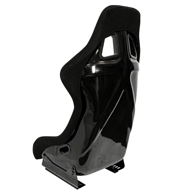 Sport seat 'MO' - Black - Non-reclinable fibreglass back-rest - incl. slides