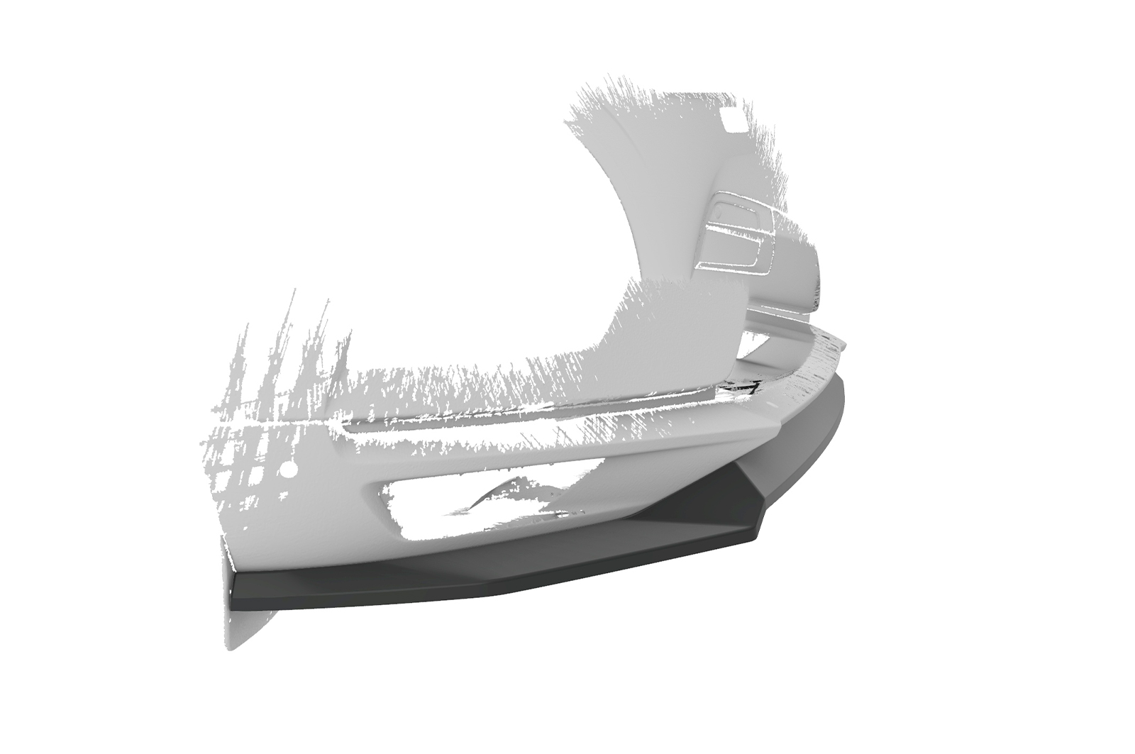 Voorspoiler Volvo XC60 II CSR glans Zwart