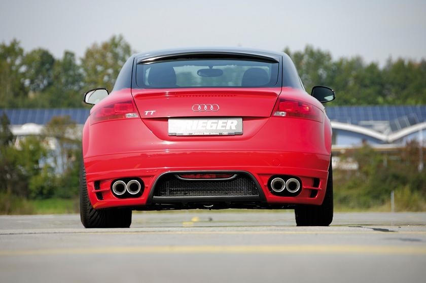 Achterbumper Diffusor Audi TT 09.06- Rieger Carbon-look dubbele uitlaat l
