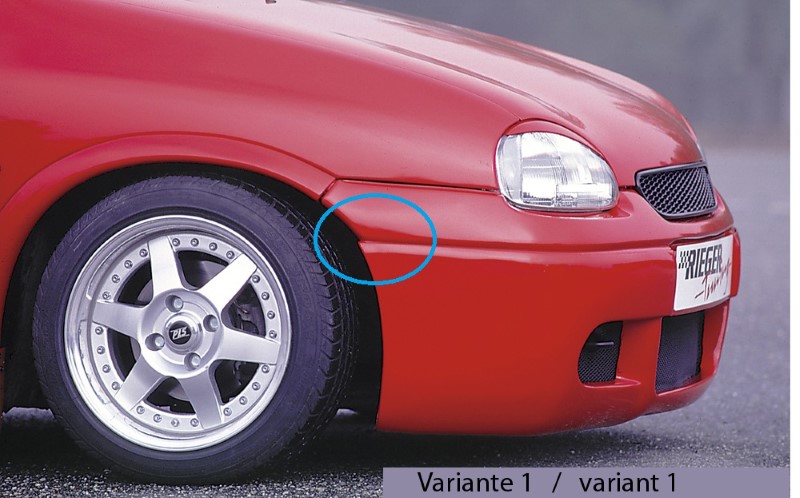 Voorspoilerlip aanzet versie 1 Opel Corsa B 97- Rieger