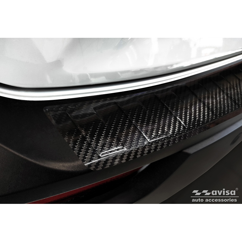 Echt 3D Carbon Achterbumperprotector  Mazda MX-30 2020- 'Ribs'