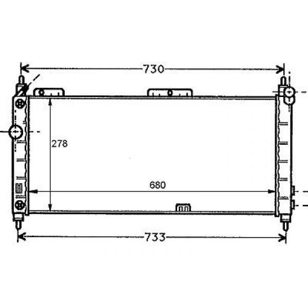 Radiator CORSA B 93-00 680x278x 1.4I 16V. +AC.