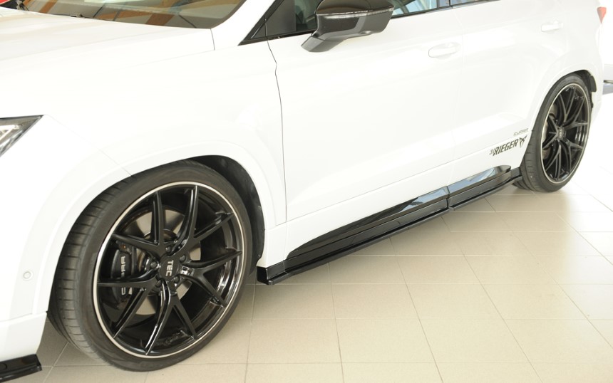 Zijskirts Seat Ateca 5FP FL Cupra Rieger Glans Zwart