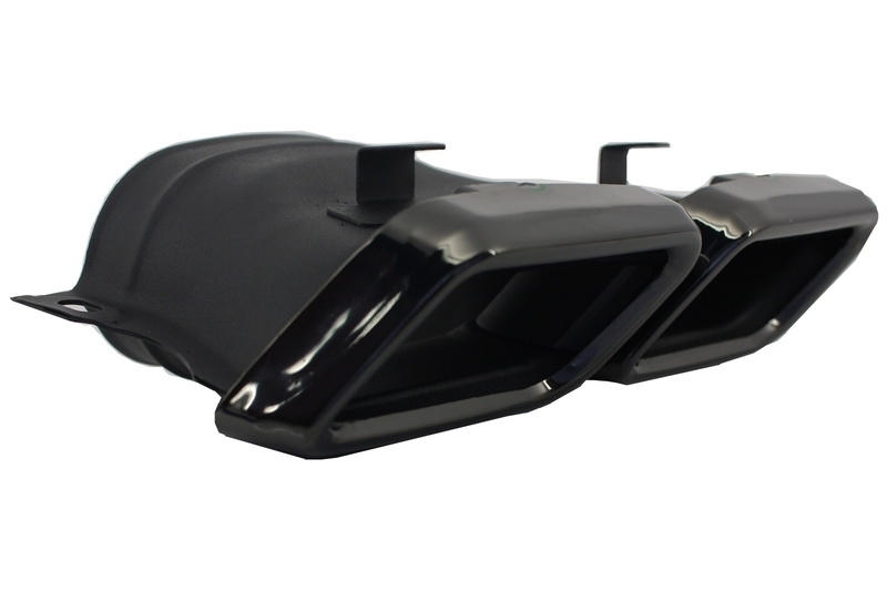Achterbumper Diffusor Mercedes W205 C-Klasse C63 Design Zwarte Tips AMG Sport Line