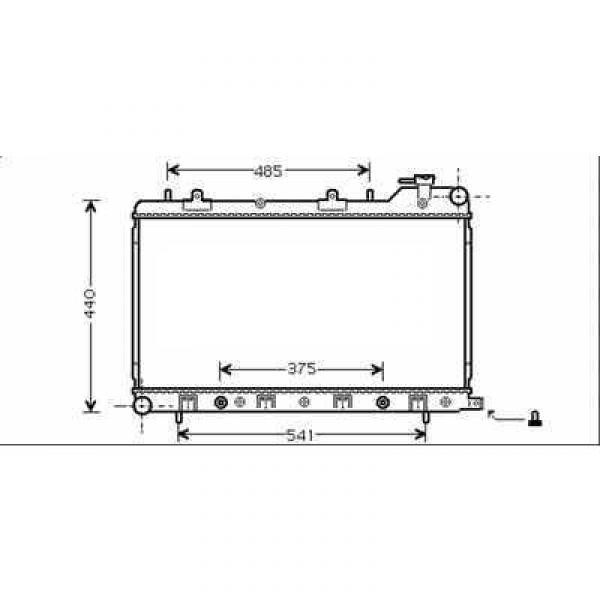 Radiator SUBARU FORESTER 02-05 360x686 92 kw 125 Ps.