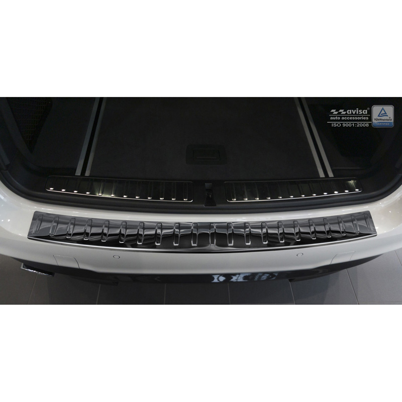 Black Mirror Stainless Steel Rear bumper protector  BMW X3 F25 2014-2017 'Ribs'