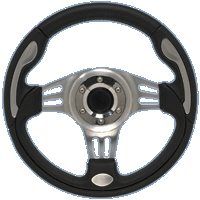 SteeringWheel Tornado 325mm Alu/Black Leather