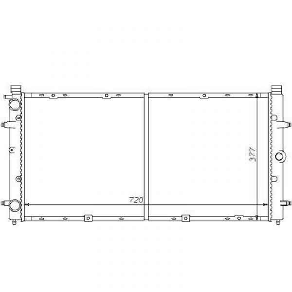 Radiator TRANSPORTER T4 90-03 720x355 1.8 7 2.5I 7 1.9D/TD/2.4 D