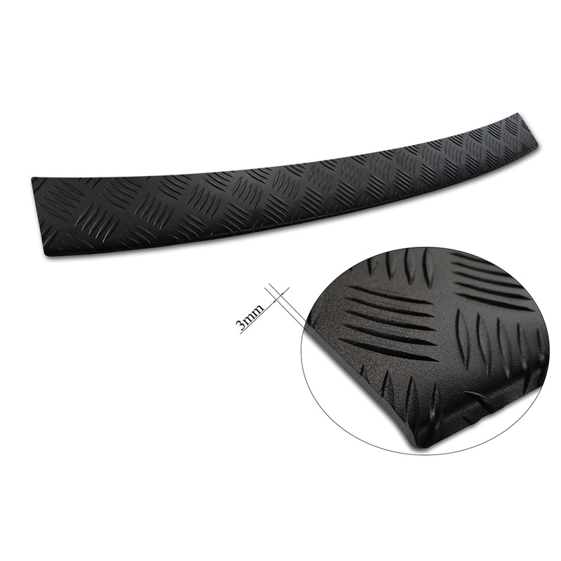 Matt Black Aluminum Rear bumper protector  Volkswagen Touran III 2015- incl. R-Line 'Riffled Plate'
