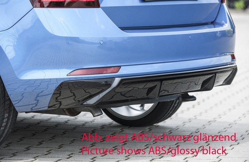 Achterbumper Diffusor Carbon-look Skoda Rapid Spaceback NH