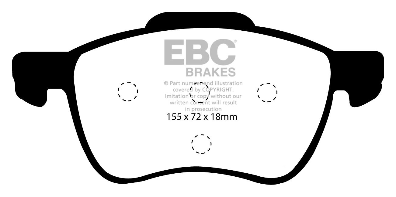 EBC Brakes VOLVO S60 2.5 Turbo 2003-2009 Remblokken voorzijde re