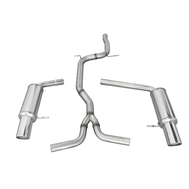 100% Inox Double Sport Exhaust + Mid pipe  Audi A4 B8 Avant 2.0TFSi/3.2 V6 2WD 2008- Left/Right 100mm X-Race