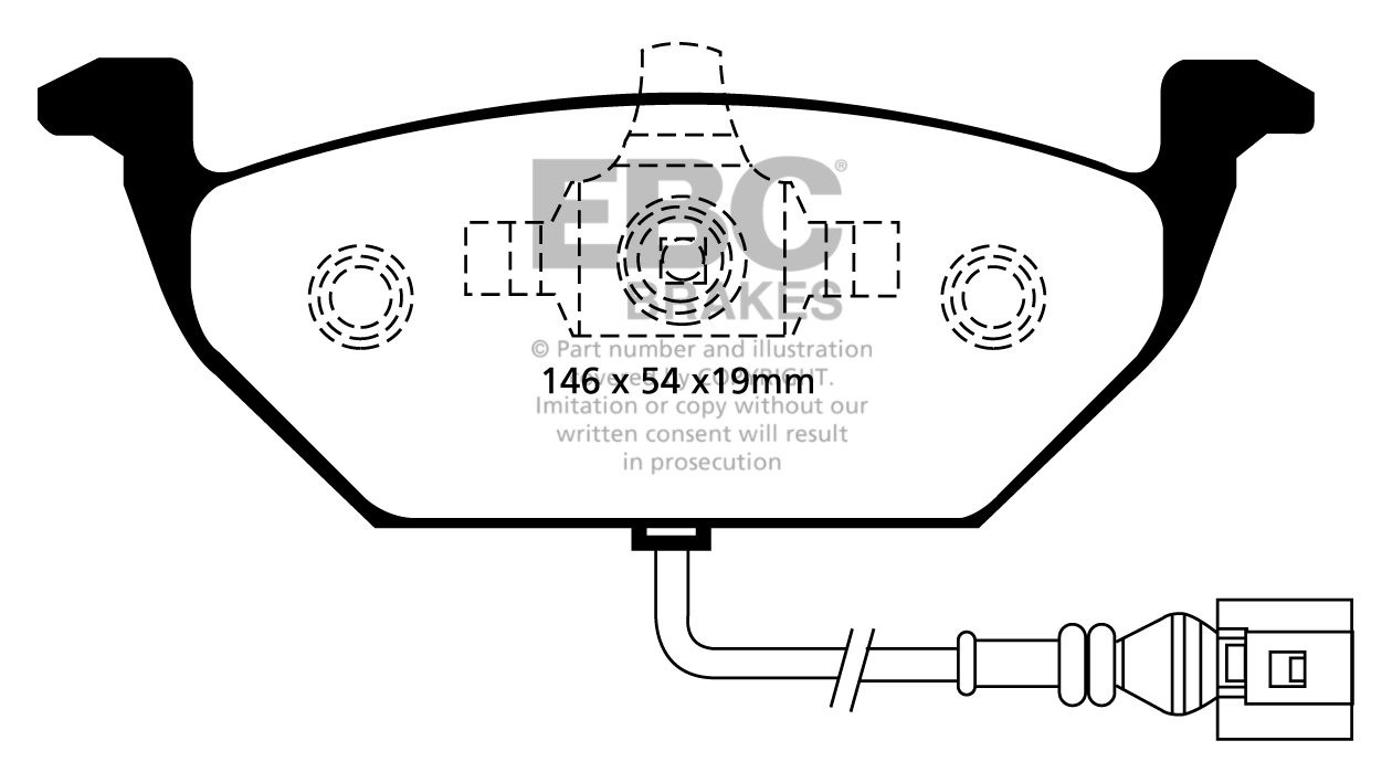 EBC Brakes SKODA Octavia 1.4 2000-2006 Remblokken voorzijde gree