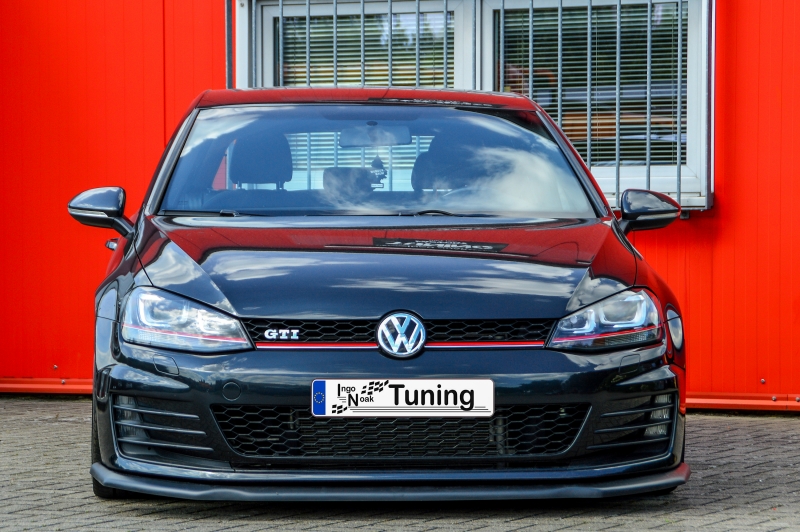 Voorspoiler Volkswagen Golf 7 GTI GTD 13-17 Glans Zwart