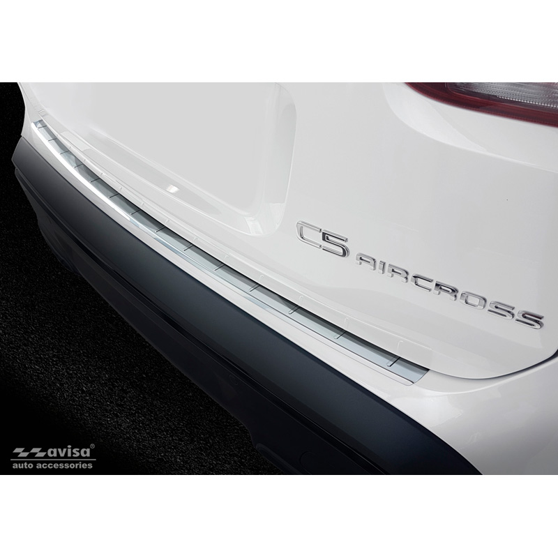 Stainless Steel Rear bumper protector  Citroën C5 Aircross 2018- Incl. Facelift 'Ribs'