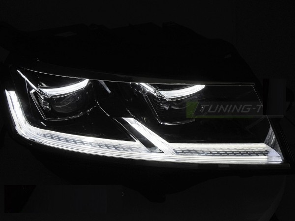Headlights VW T6 Multivan/Transporter FULL LED Dynamic Tube Black