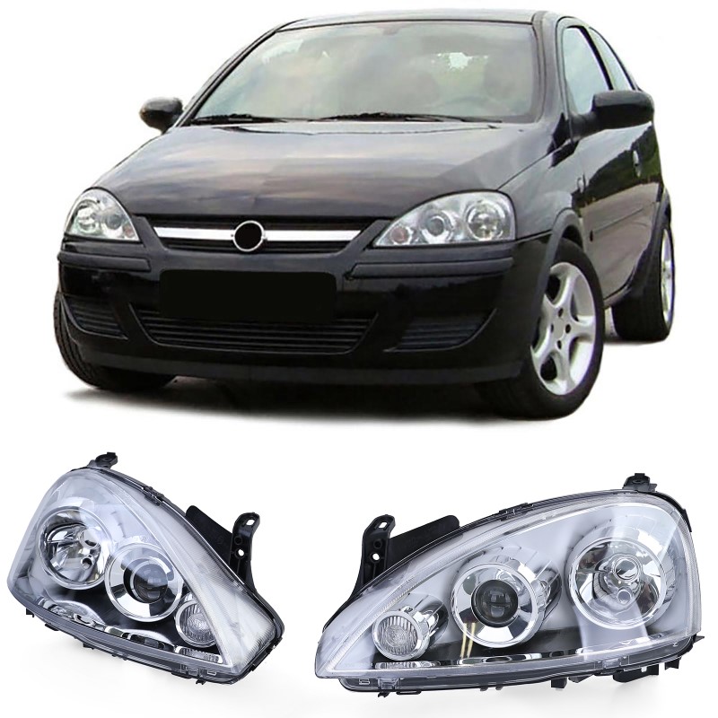 Koplampen Opel Corsa C 00-06 Xenon Look