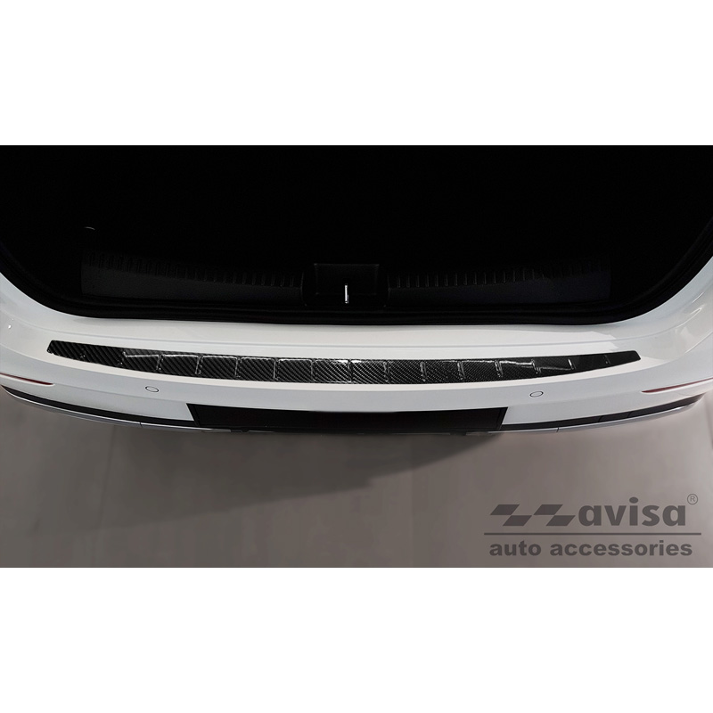 Real 3D Carbon Rear bumper protector  Mercedes CLA II (C118) Sedan 2019- 'Ribs'