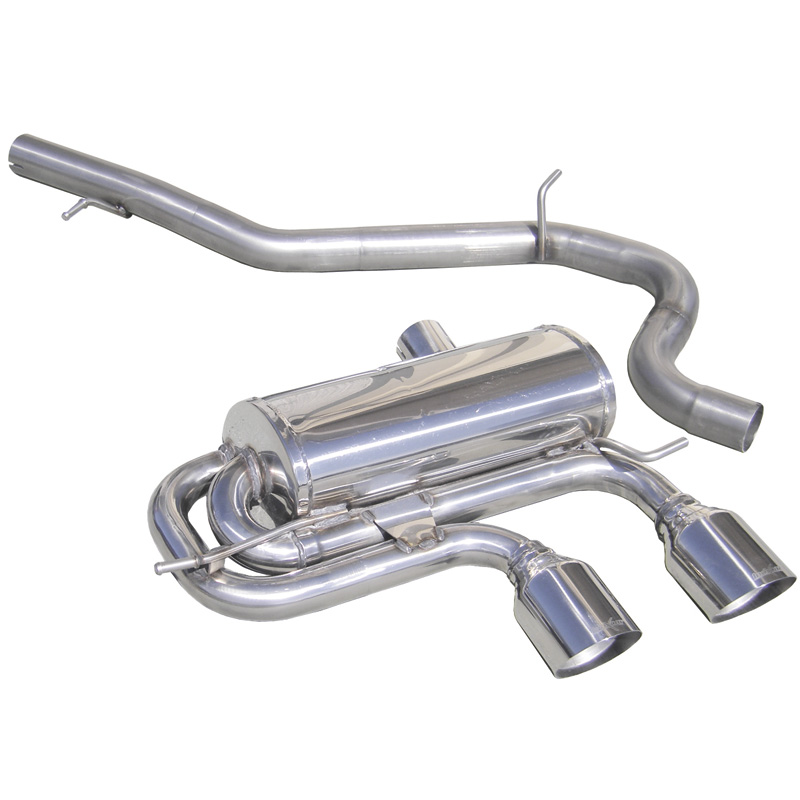 100% Inox Sport Exhaust 'Central'  Volkswagen Golf VI 2.0 R TSi 4Motion (270HP) 2010- 2x102mm Racing