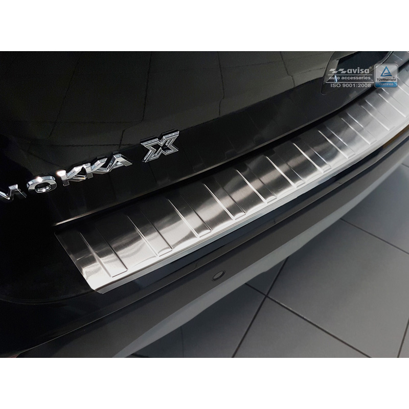 Stainless Steel Rear bumper protector  Opel Mokka X 2016- 'Ribs'