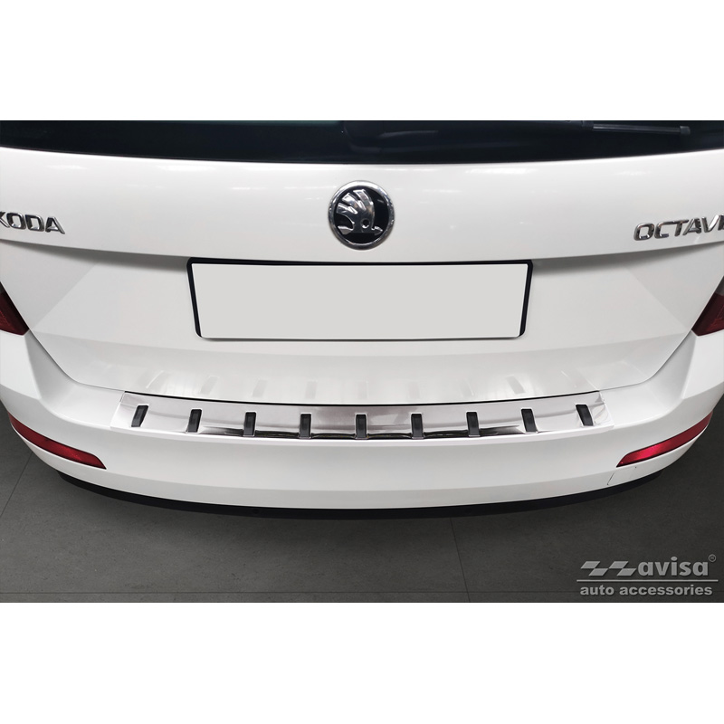 Stainless Steel Rear bumper protector  Skoda Octavia III 2013-2017 'STRONG EDITION'