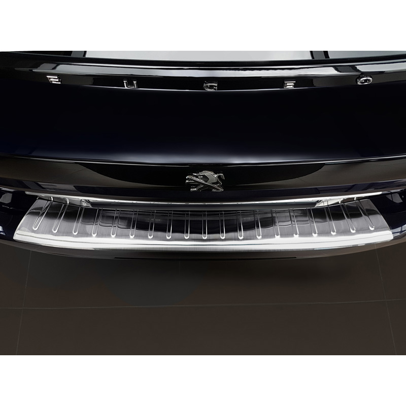Stainless Steel Rear bumper protector  Peugeot 508 II SW 2019- 'Ribs'