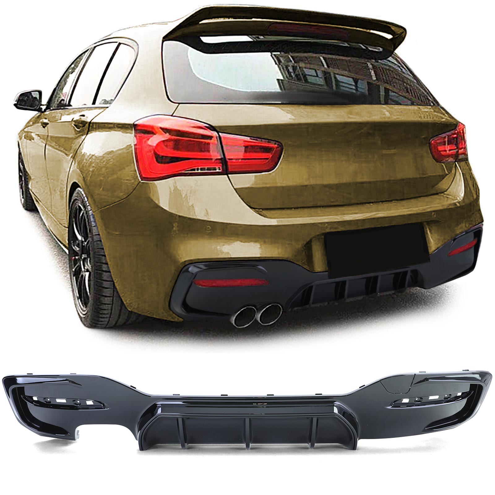 Diffuser BMW 1 Serie F20 F21 15-19 Glans Zwart