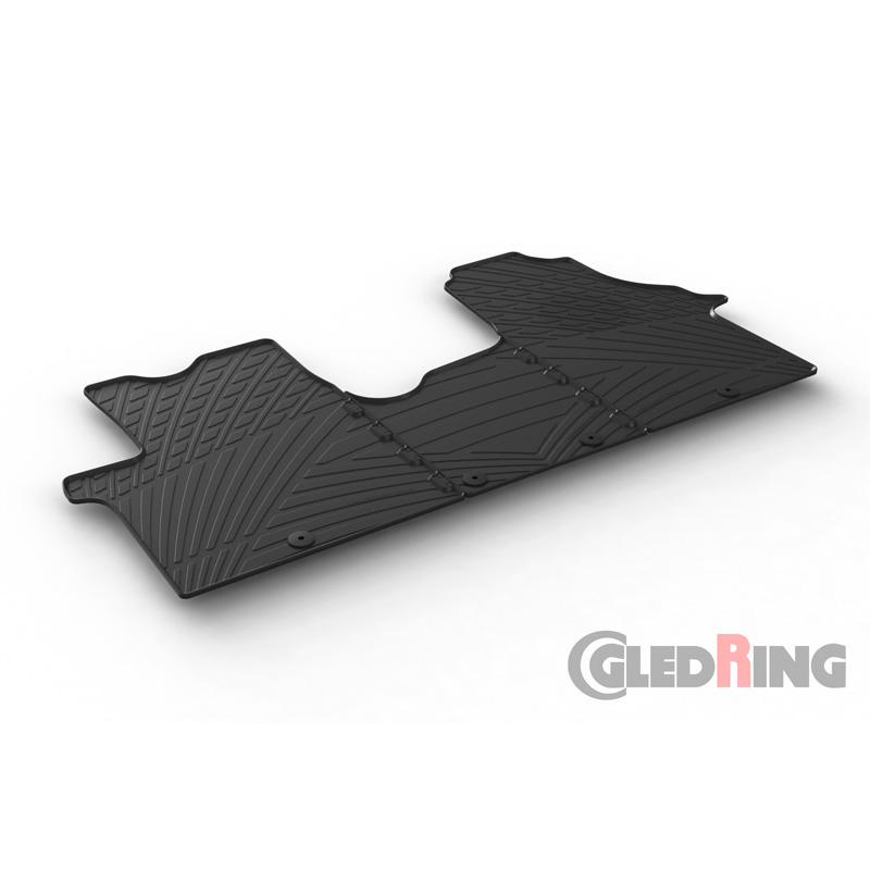 Rubbermatten  Renault Traffic & Opel Vivaro 2014-2019 / Fiat Talento & Nissan NV300 2016- (TK profiel 3-delig + montageclips)