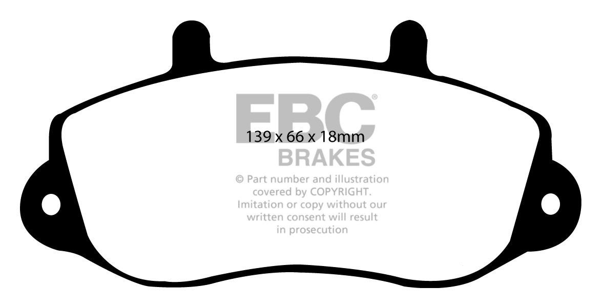 EBC Brakes OPEL Movano 2.5 TD (15" Wheels) 98-2010 Remblokken vo