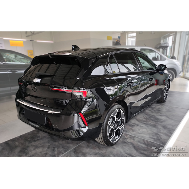 Stainless Steel Rear Bumper protector  Opel Astra L HB 5-doors 2021- 'Ribs'